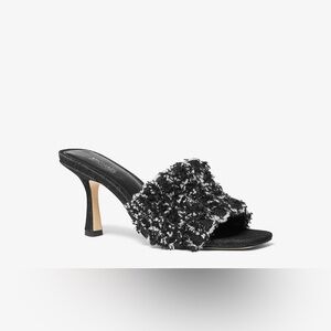 Michael Kors Tessa Frayed Denim Mule Sandals – Size 8.5 brand new